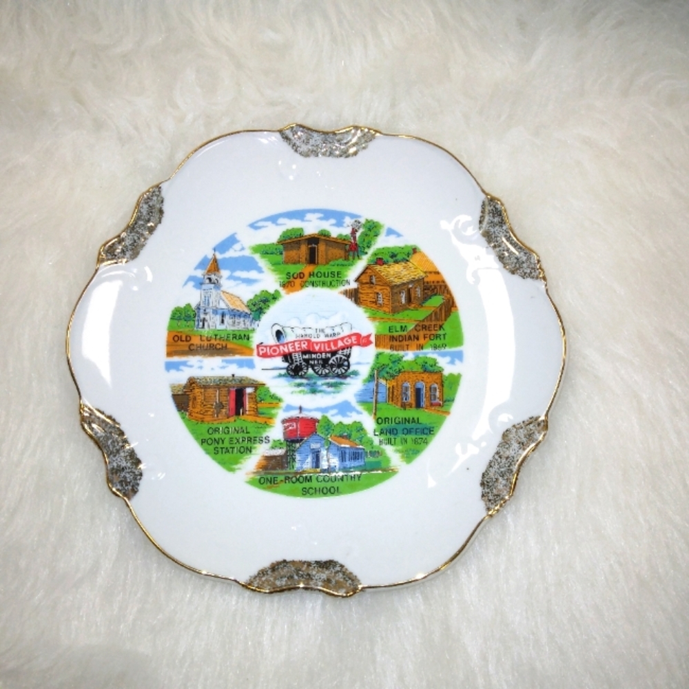Souvenir Vintage Plate The Harold Warp Pioneer Village, Minden Nebraska